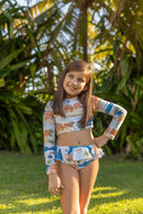 Biquíni Infantil Manga Longa UV Promoção